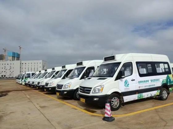 50 chiếc xe tải nhỏ dài sáu mét King chạy điện phục vụ COP15 ở kunming
