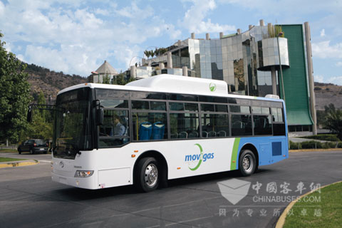 Xe buýt Kinglong Khai trương thị trường xe buýt chạy bằng khí đốt tự nhiên của Chile